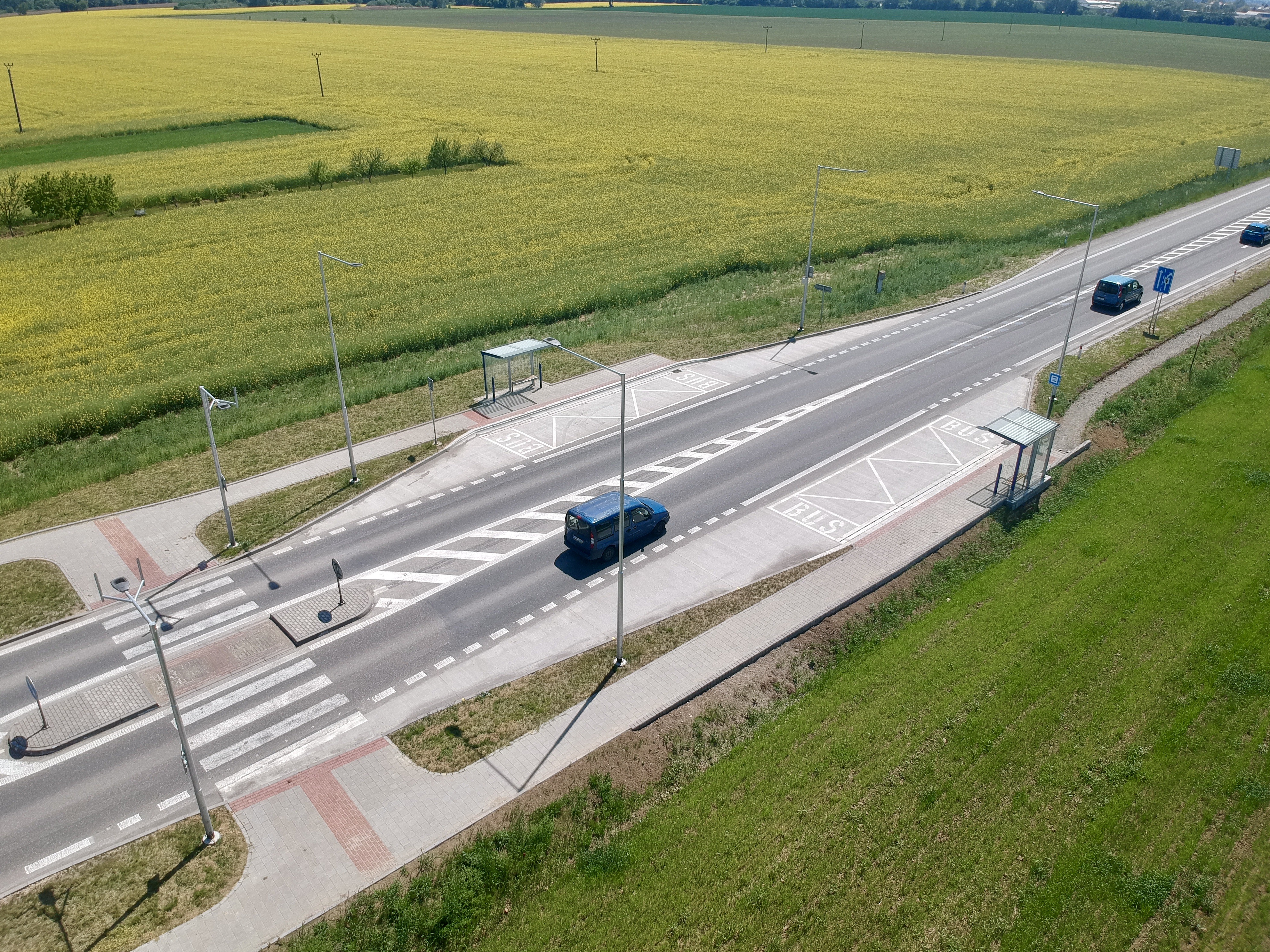 Spytihněv – autobusová zastávka - Budowa dróg i mostów