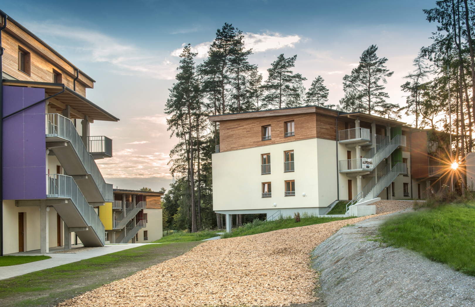 Lipno nad Vltavou – bytové domy Lipno Východ  - Budownictwo lądowe naziemne