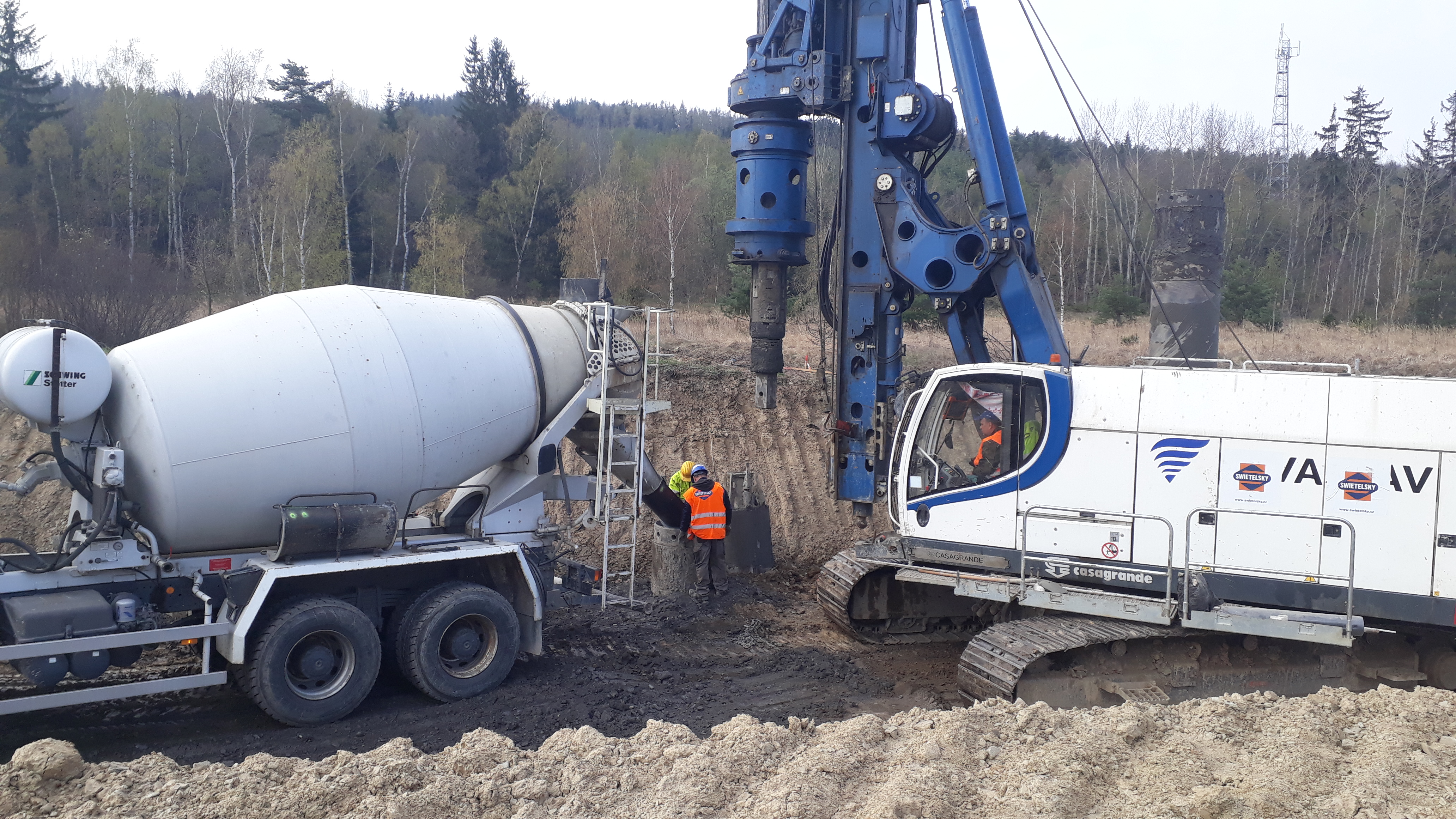 Dálnice D6, Lubenec – založení protihlukové stěny             - Kompetencje specjalistyczne