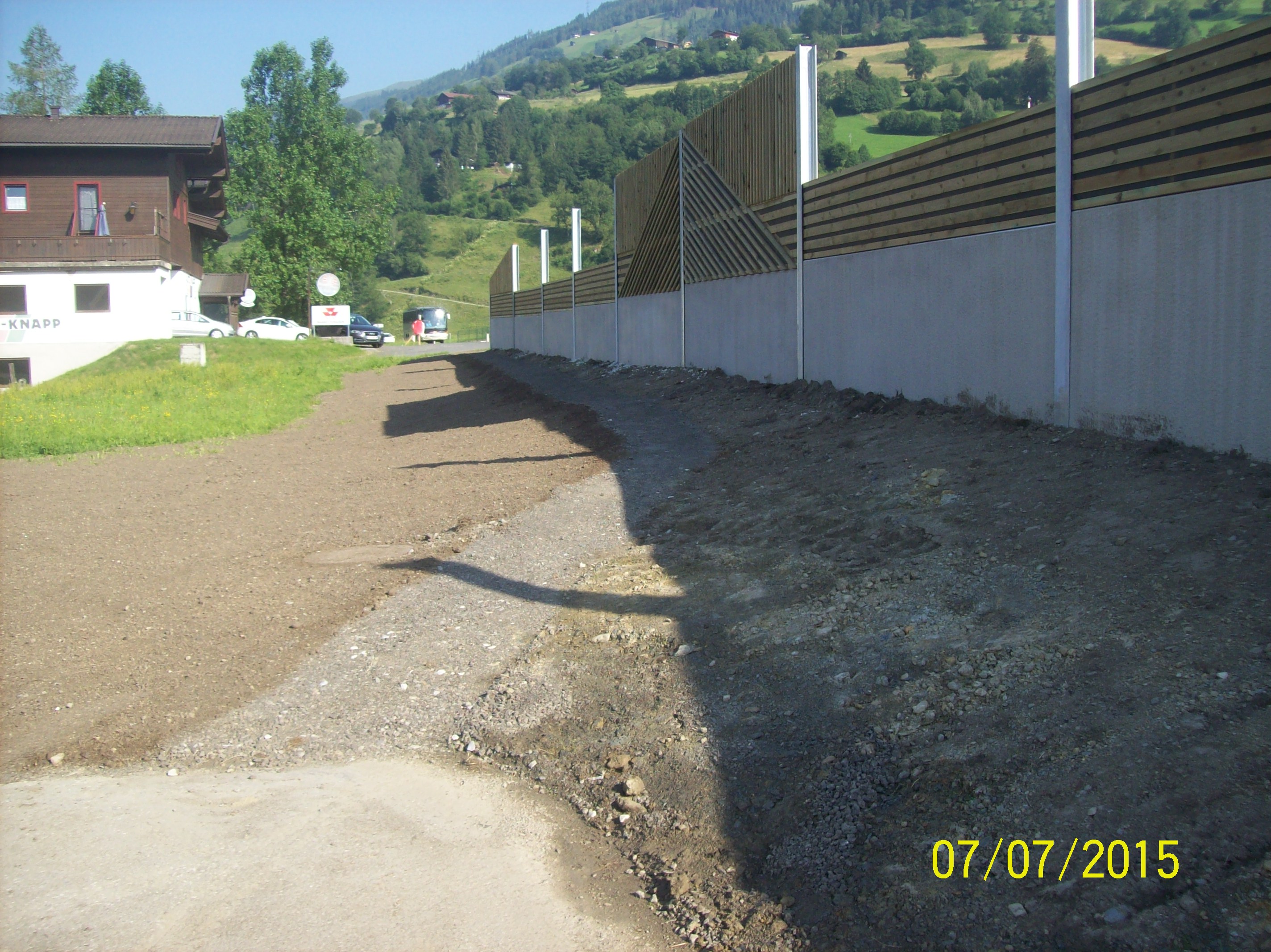 Lärmschutzwand an der B168 in Niedernsill - Budownictwo lądowe podziemne