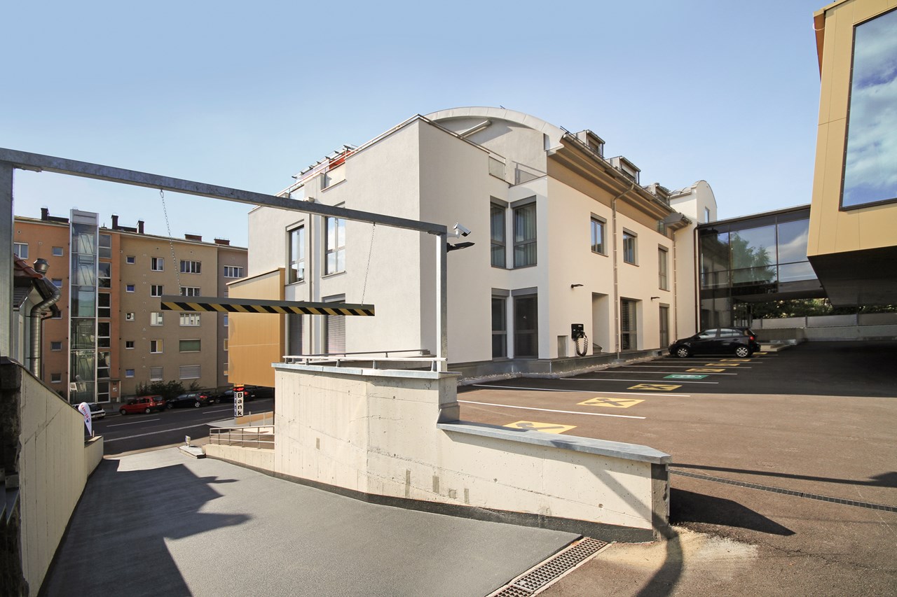 Außenanlagen, Raiffeisenbank, Freistadt - Budownictwo lądowe Außenanlagen, Raiffeisenbank, Freistadt - Budownictwo lądowe