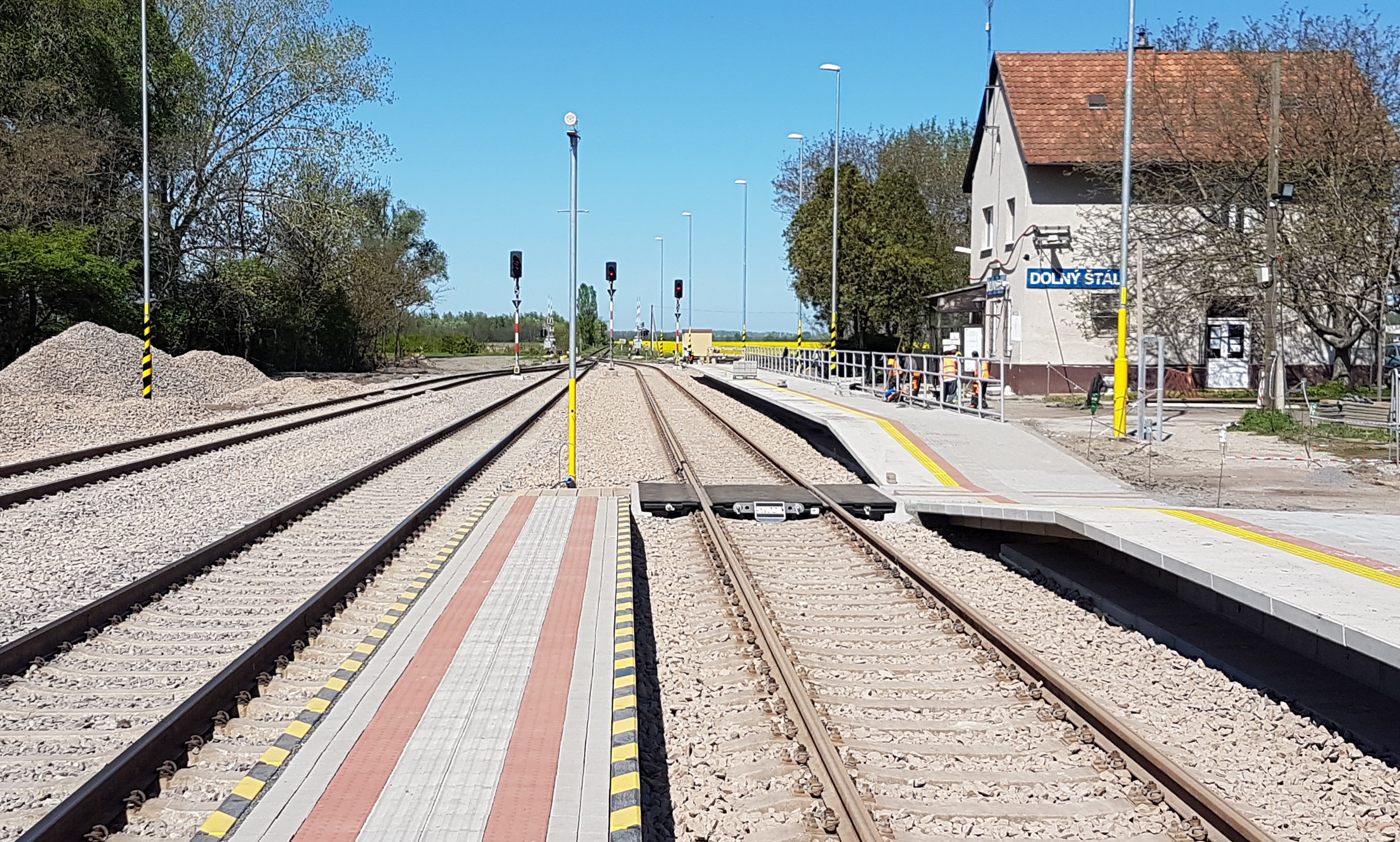 ŽST Dolný Štál, predĺženie staničných koľají - Budownictwo kolejowe