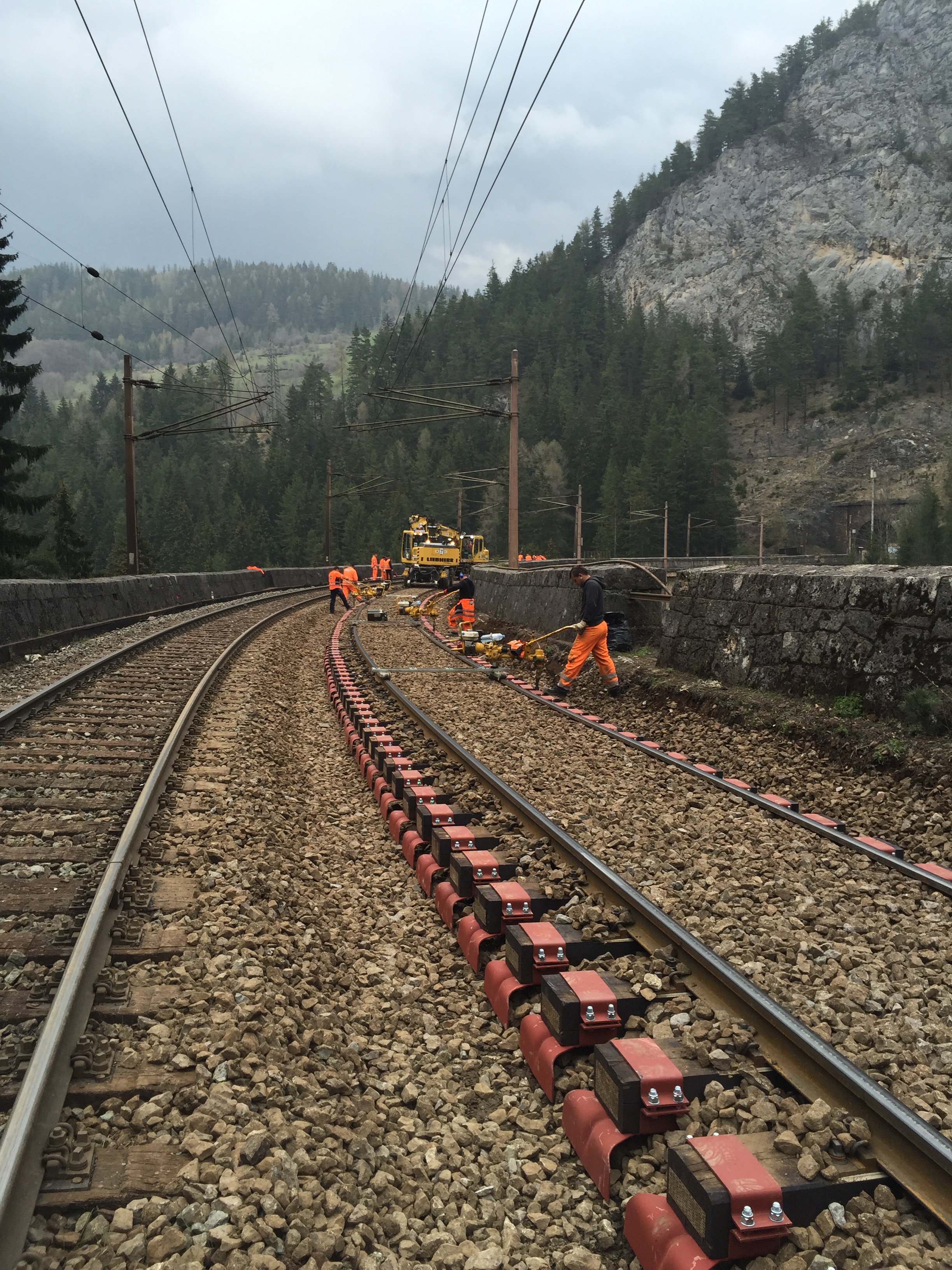 Gleisneulage Semmering - Budownictwo kolejowe